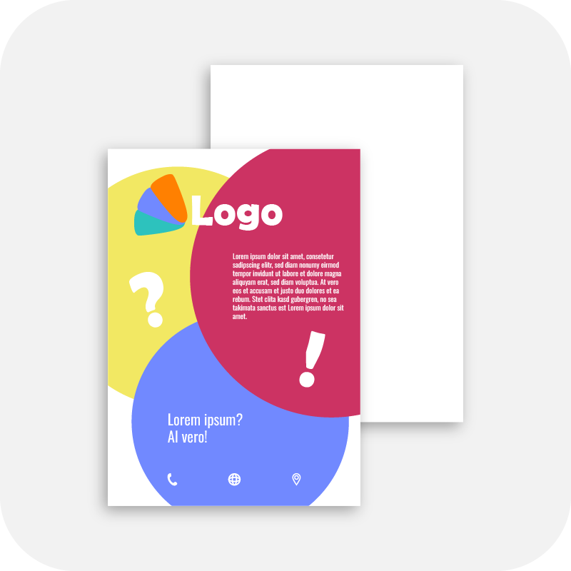 Flyer DIN A8 (5,2 cm x 7,4 cm), einseitig bedruckt