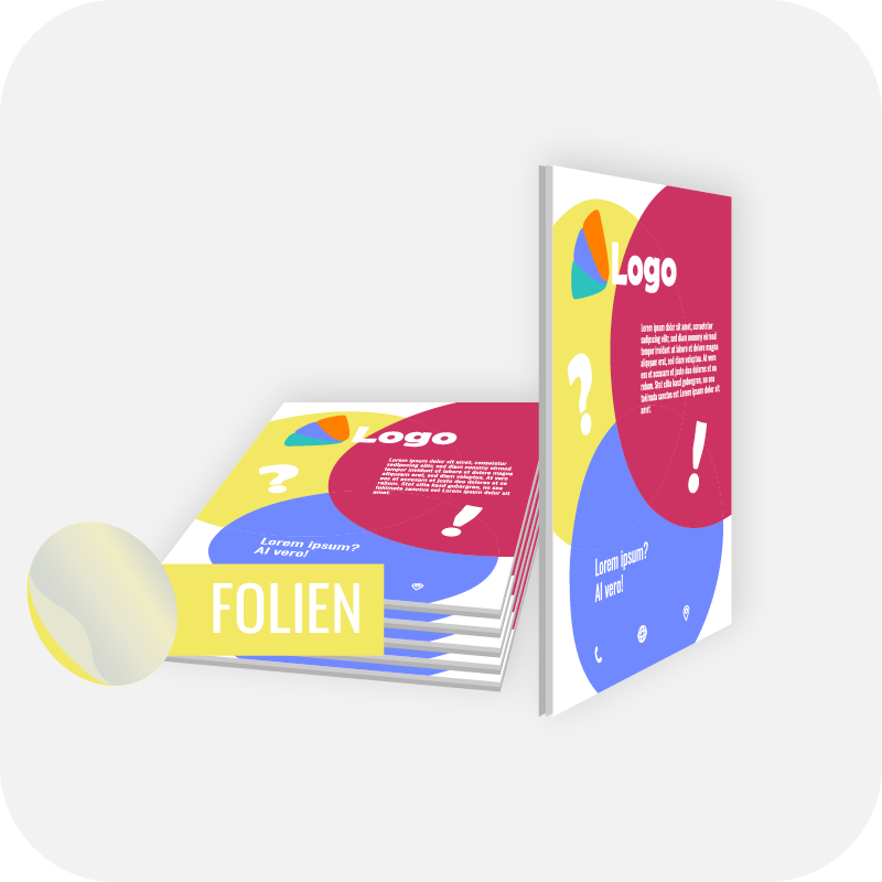 Multiloft-Flyer DIN A4 hoch (21,0 cm x 29,7 cm) einseitig folienkaschiert mit Softfeel-Folie, 4/0 farbig (einseitiger Druck)