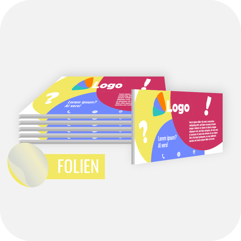 Multiloft-Flyer DIN lang quer (21,0 cm x 9,9 cm) beidseitig folienkaschiert matt, 4/4 farbig (beidseitiger Druck)